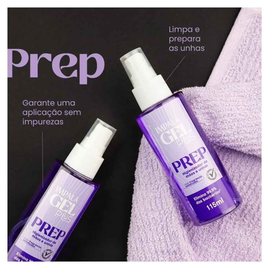 Spray Higienizador Prep Mãos Unhas Gel Plus Impala 115Ml