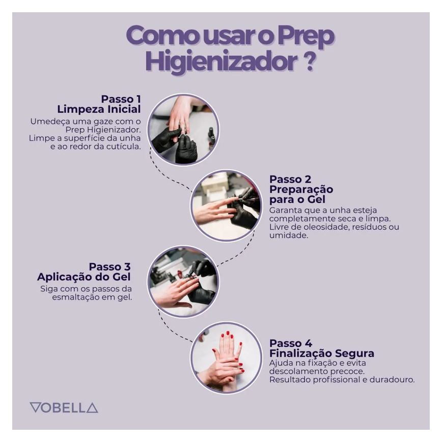 Spray Higienizador Prep Mãos Unhas Gel Plus Impala 115Ml