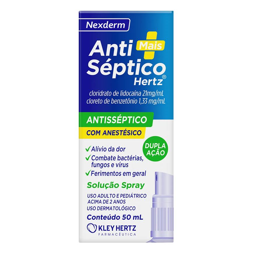 Solução Antisséptica Hertz com Anestésico Spray com 50ml