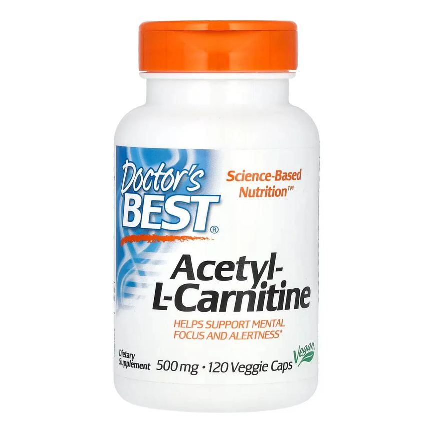 Acetil L-carnitina 500mg 120 Capsulas Veganas - Doctor's Best