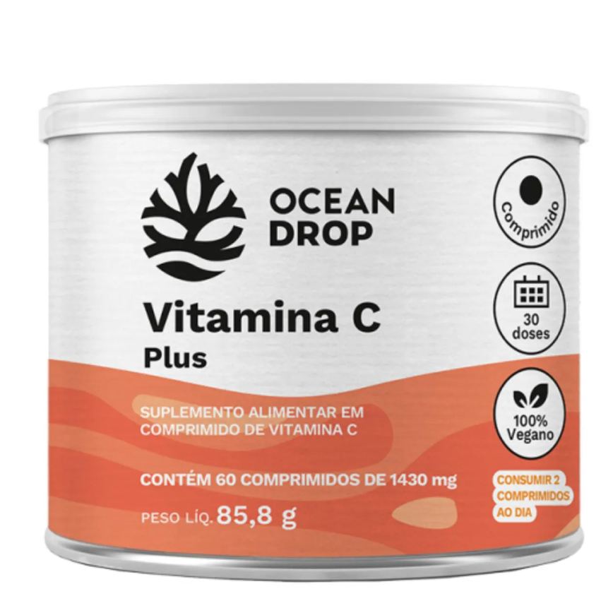 Vitamina C Ocean Drop 1912mg 60 comprimidos | Imunidade | Antioxidante | Saúde