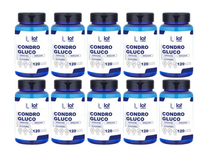Kit 10un Condrogluco 120 cápsulas sem Sabor