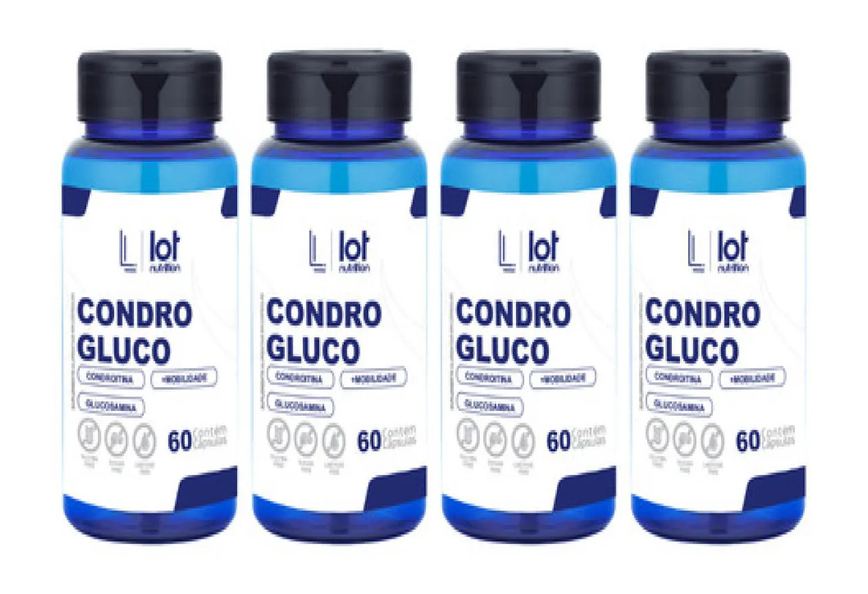 Kit 4un Condrogluco 60 cápsulas sem Sabor