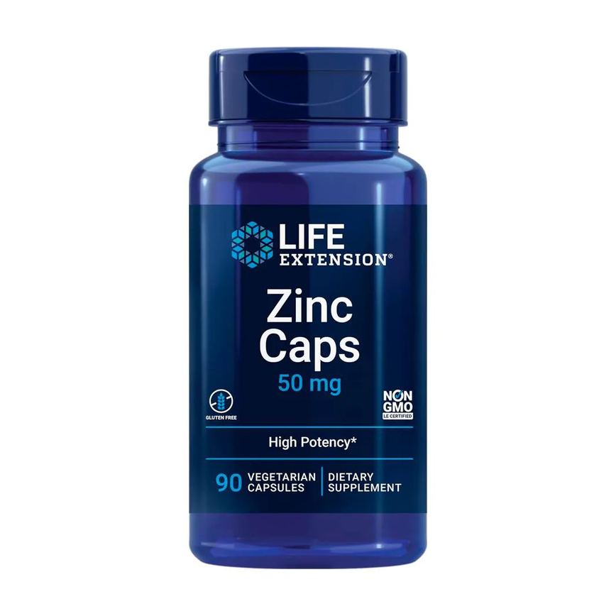 Zinco Caps 50mg Life Extension 90 Cápsulas Importado