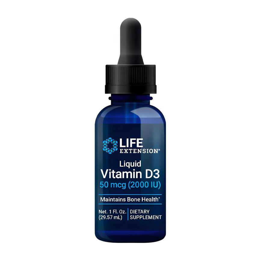 Vitamina D3 Líquida 50mcg Life Extension 29ml Importado