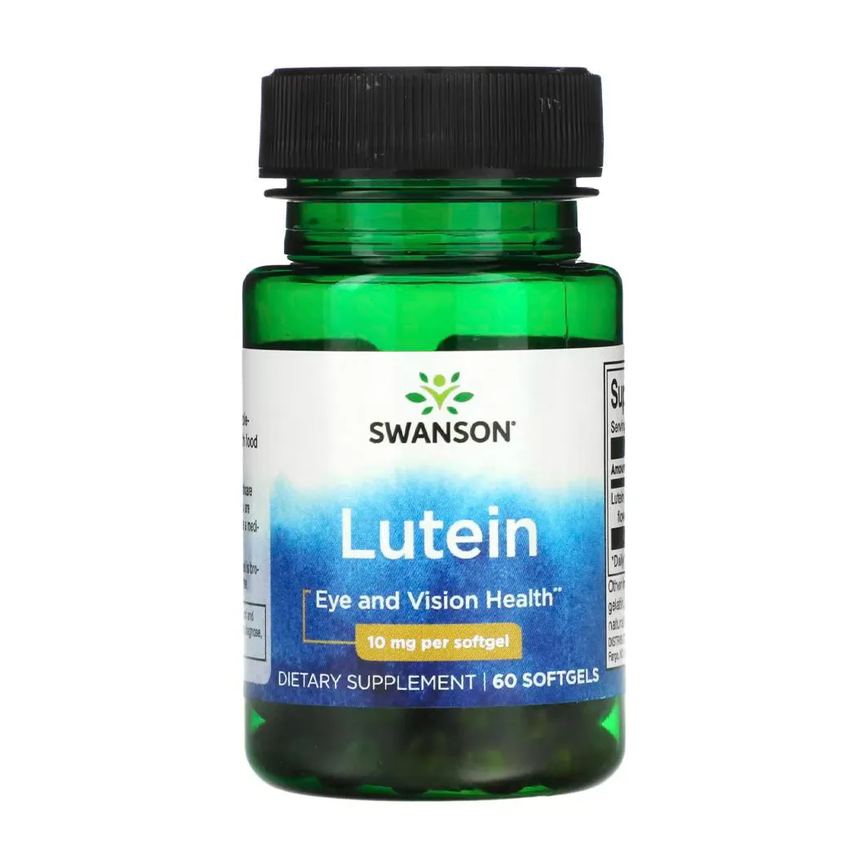 Luteína 10mg Swanson 60 Softgels Importado