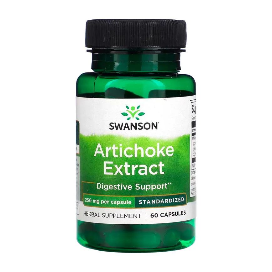 Alcachofra Extrato 250mg Swanson 60 Cápsulas Importado