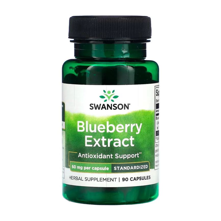 Extrato Mirtilo Blueberry 60mg Swanson 90Caps Importado