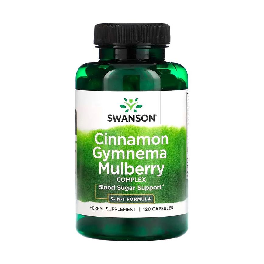 Canela Gymnema Mulberry Swanson 120 Cápsulas Importado