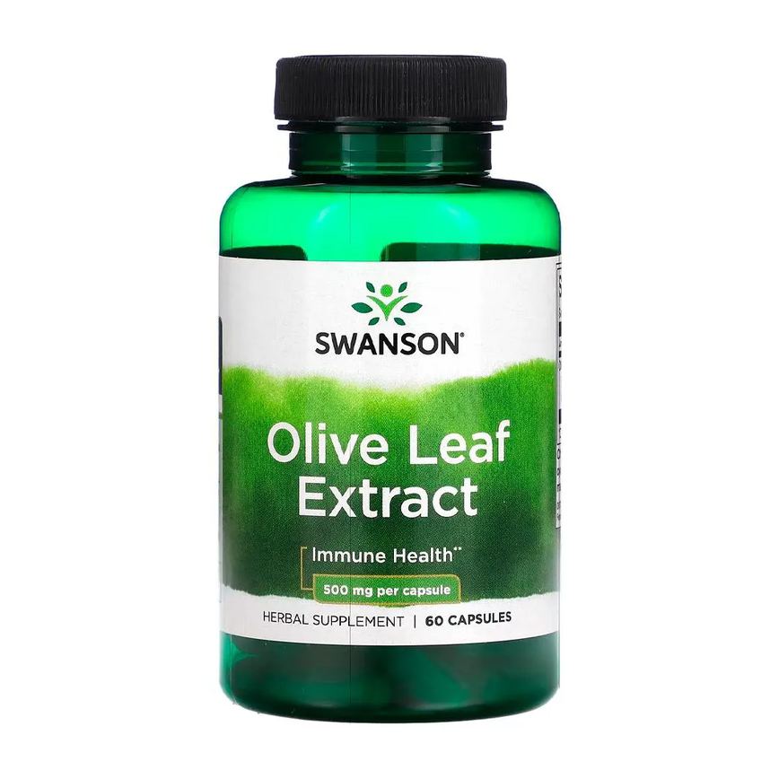 Extrato Folha Oliveira 500mg Swanson 60 Caps Importado