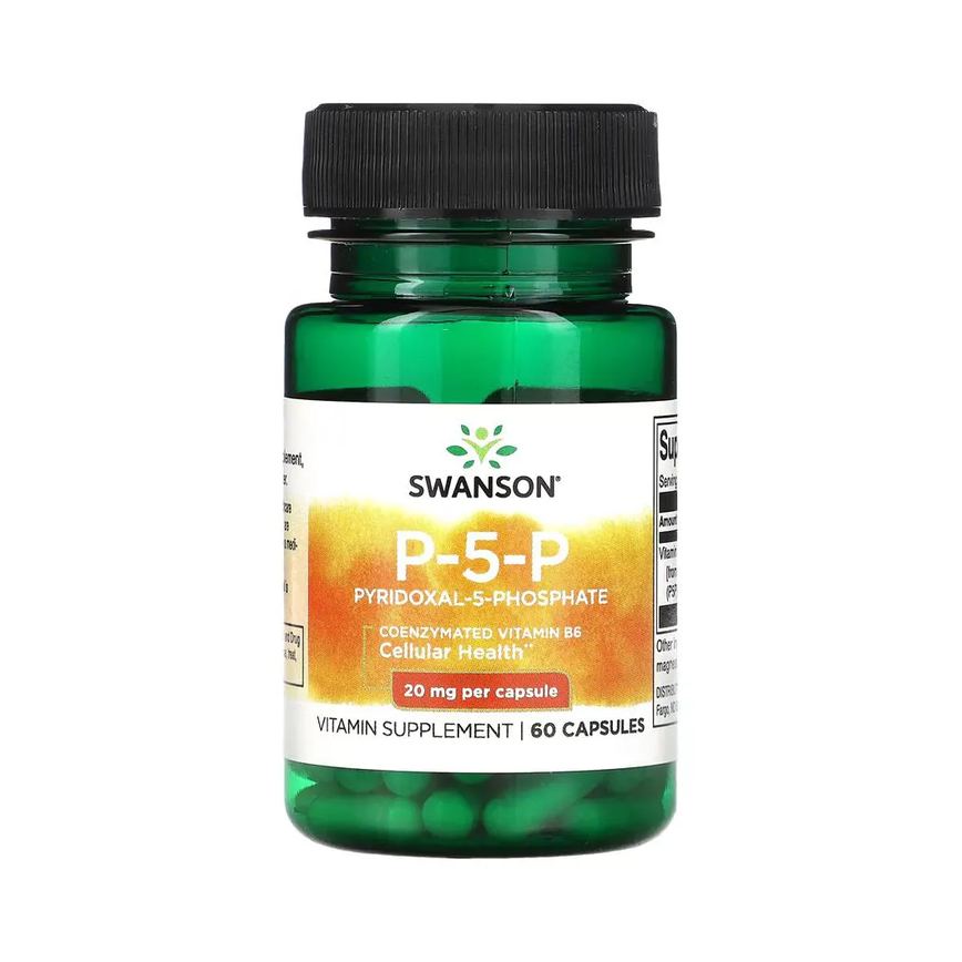 P-5-P Piridoxal-5-Fosfato 20mg Swanson 60 Caps Importado