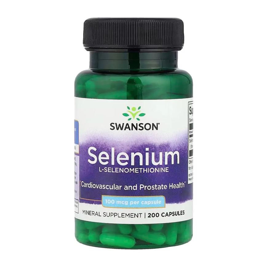 Selênio 100mcg Swanson 200 Cápsulas Importado
