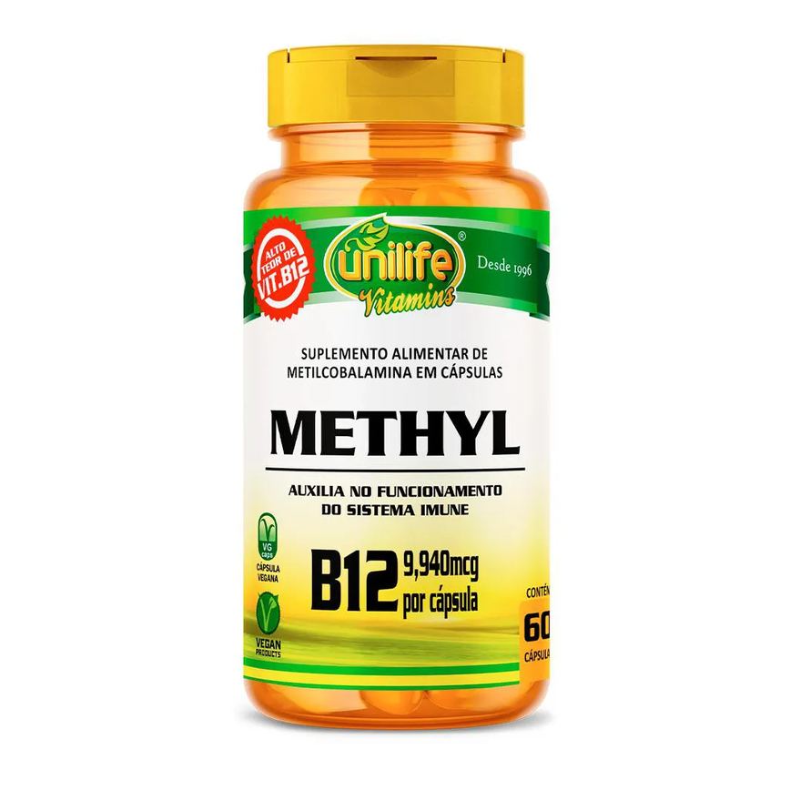 Vitamina B12 350mg Unilife Methyl 60 Cápsulas