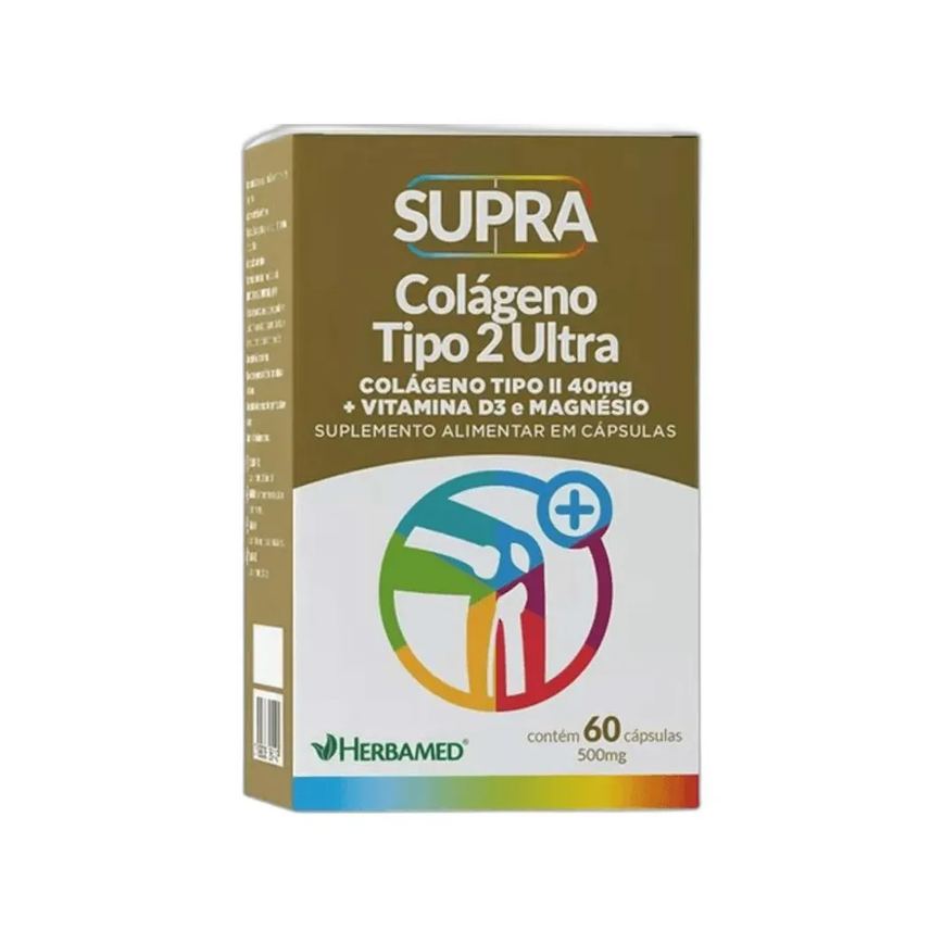 Vitamina Supra Colágeno Tipo Ii 40mg 60 Cps - Herbamed