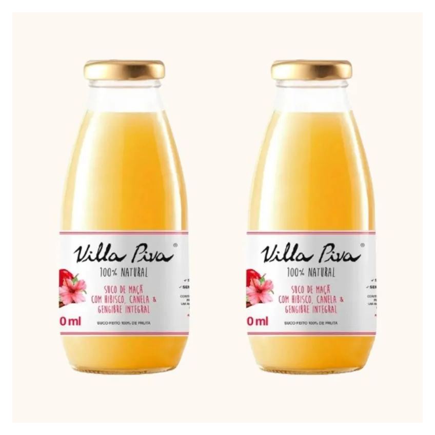Kit 2x: Suco de Maçã com Hibisco, Canela e Gengibre Sem Açúcar Villa Piva 300ml