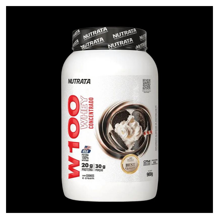 W100 Whey Cookies And Cream Nutrata 900 G Pote