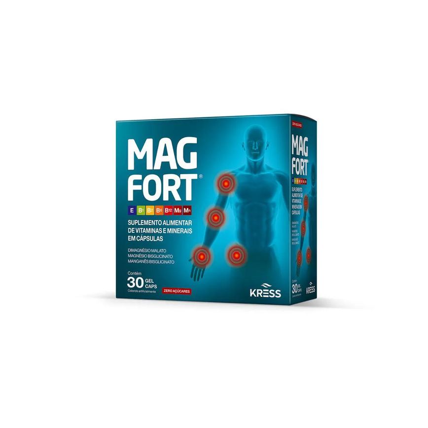 Mag Fort Suplemento Alimentar de Vitaminas e Minerais 30 Caps Kress