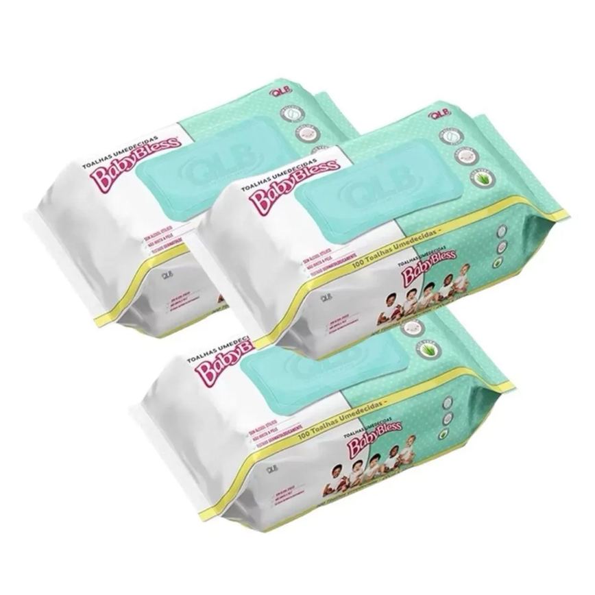 Pack De Lenços Umedecidos Baby Bless 300 Un