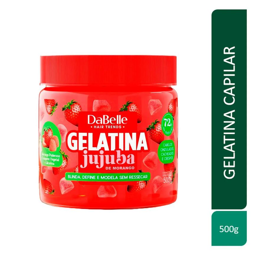 Gelatina Capilar DaBelle Jujuba de Morango 500g