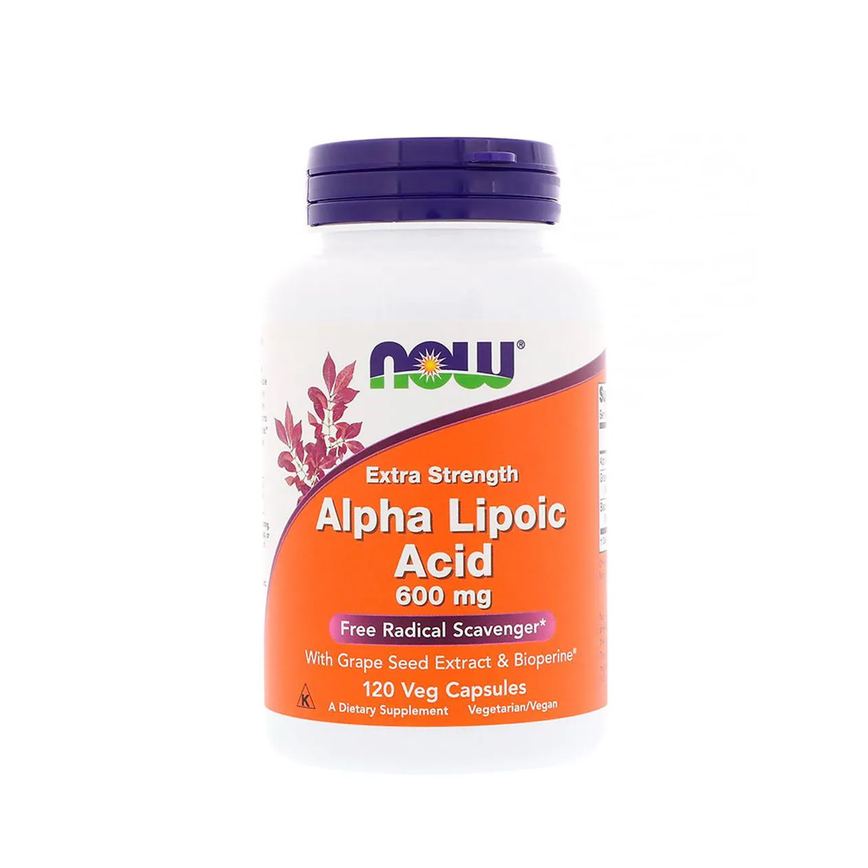 Alpha Lipoic Acid 600mg (120 Vcaps) Now Foods