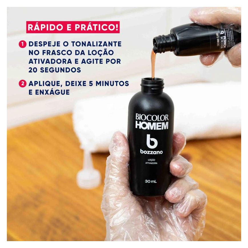 Tonalizante de Cabelo Biocolor Homem Bozzano - Castanho Claro
