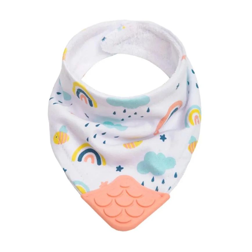 Babador Bandana C/mordedor Arco-Íris Buba