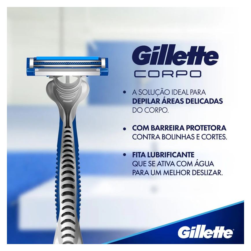 Aparelho para Depilação Gillette Corpo Descartável Leve 4 Pague 3