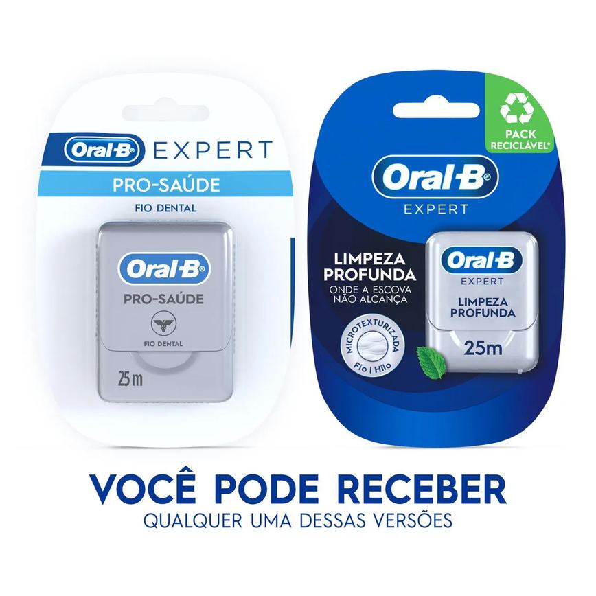 Fio Dental Oral-B Expert Limpeza Profunda Sabor Menta 25m