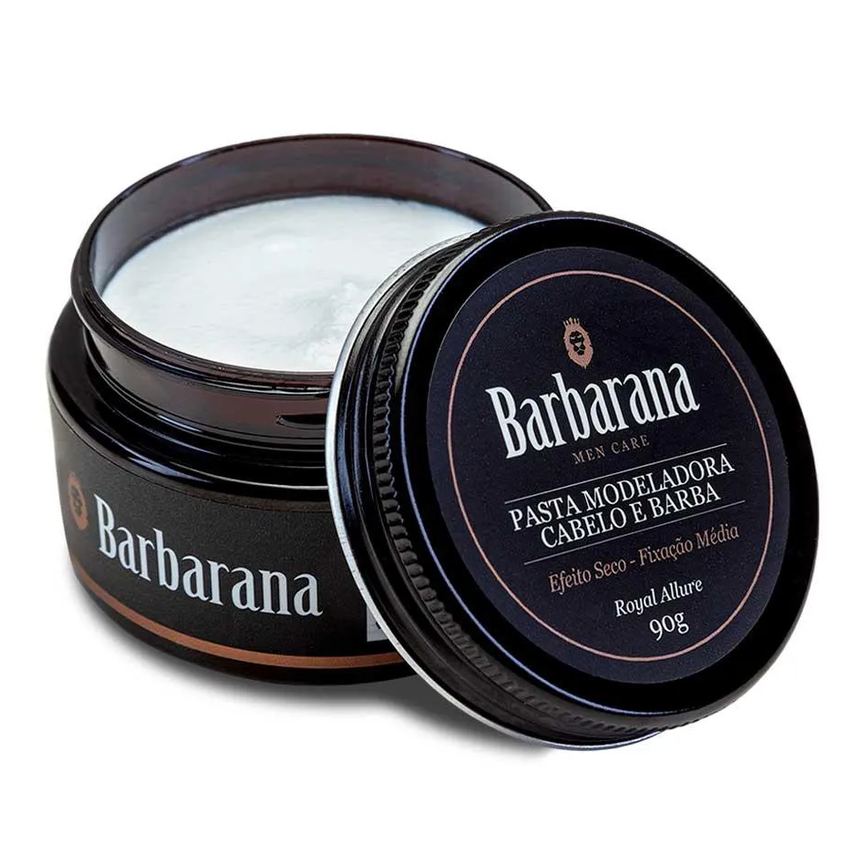 Pasta Modeladora Efeito Seco - Fixação Média Royal Allure 90g Barbarana
