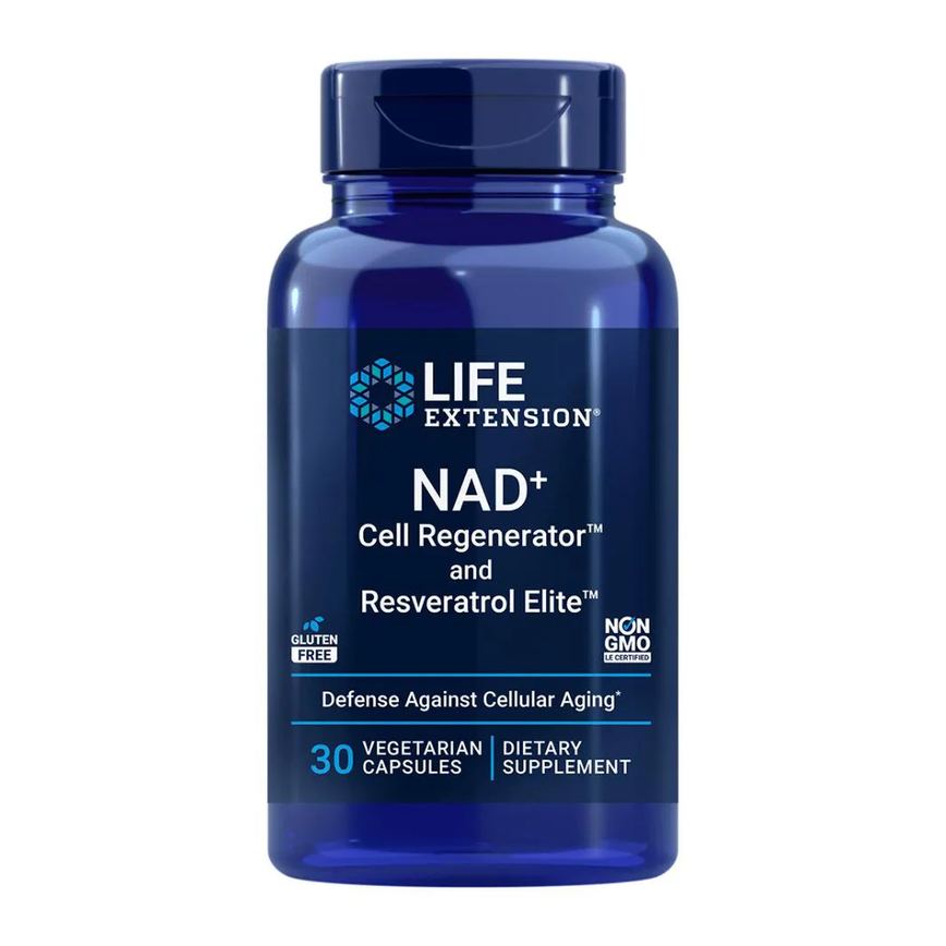 Nad+ Cell Regenerator E Resveratrol Elite 300mg 30 Cápsulas Life Extension