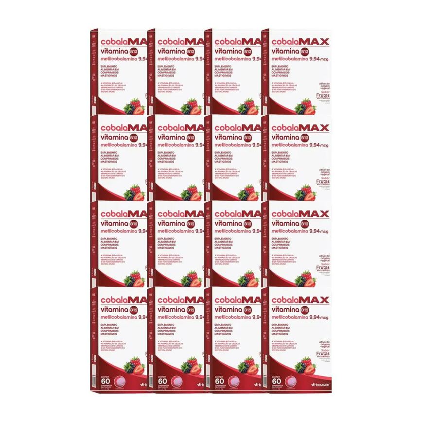 Kit 16X Vitamina B12 Metilcobalamina 60 Cpr - Herbamed