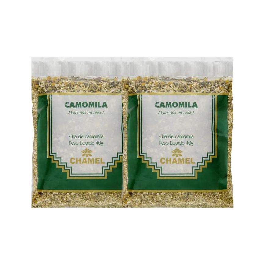 Kit 2X Chá Pacote Camomila Flores 40G - Chamel