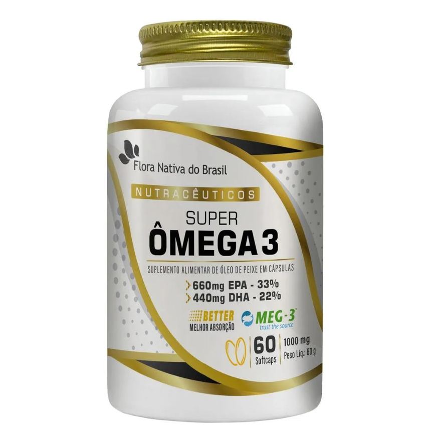 Super Ômega 3 Meg-3® 1000 Mg 60 Softgels - Flora Nativa