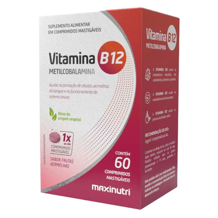Vitamina B12 (Metilcobalamina) 60 Comprimidos - Maxinutri