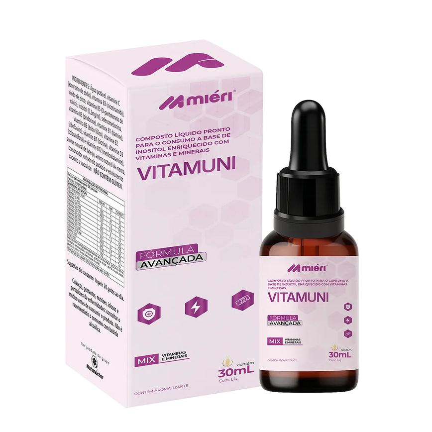 Vitamuni Gotas Composto Líquido a base de Vitaminas e Minerias 30ml - Mieri