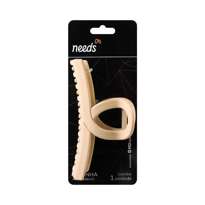 Mini Piranha para Cabelo Needs Metal Prata e Dourado 2 Unidades