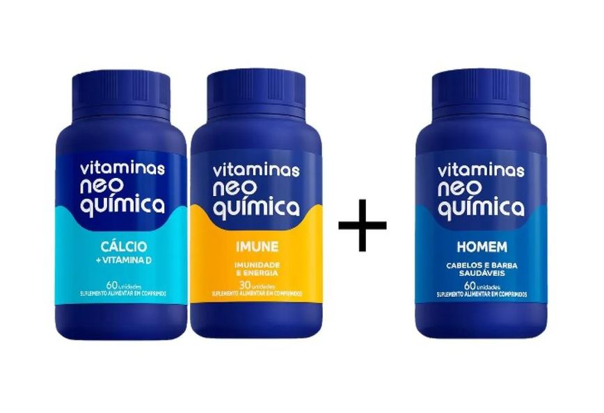 Kit Cácio C/60 + Imune C/60 Ganhe Homem C/60 - Neoquímica