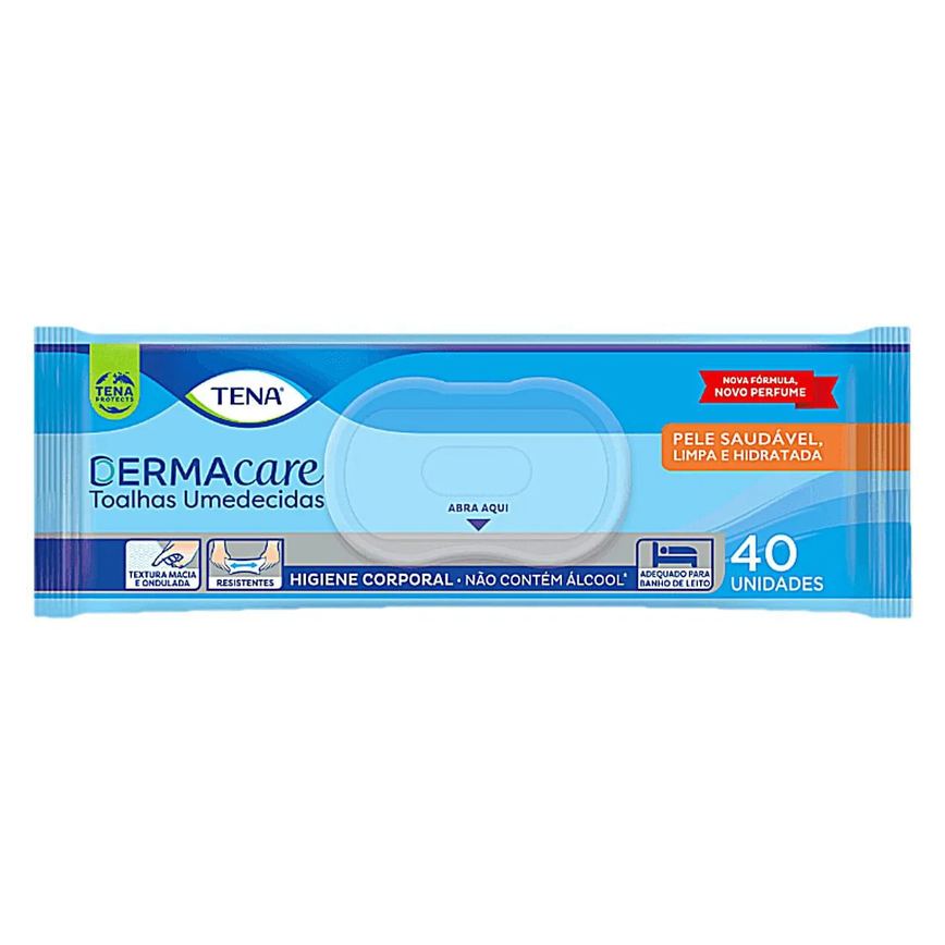 Toalhas Umedecidas Tena Dermacare - 40 unidades