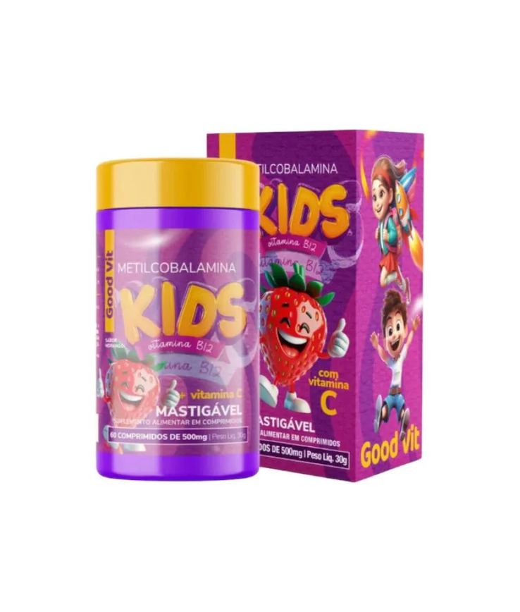 Kids B12 + Vit C Mastigável 60Cp - Good Vit