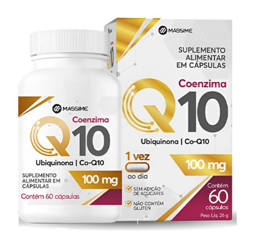 Coenzima Q10 Ubiquinona Co - Q10 100mg 60 cápsulas Massime