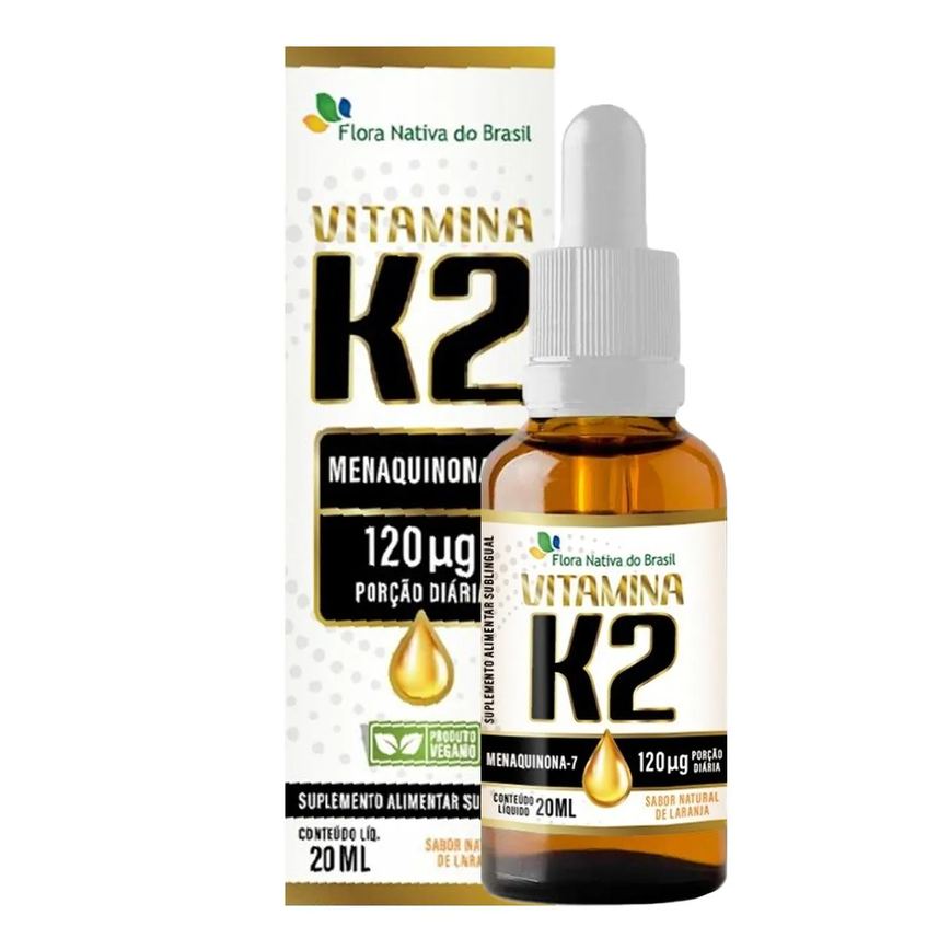 Vitamina K2 (Menaquinona-7) Gotas 20Ml - Flora Nativa do Brasil