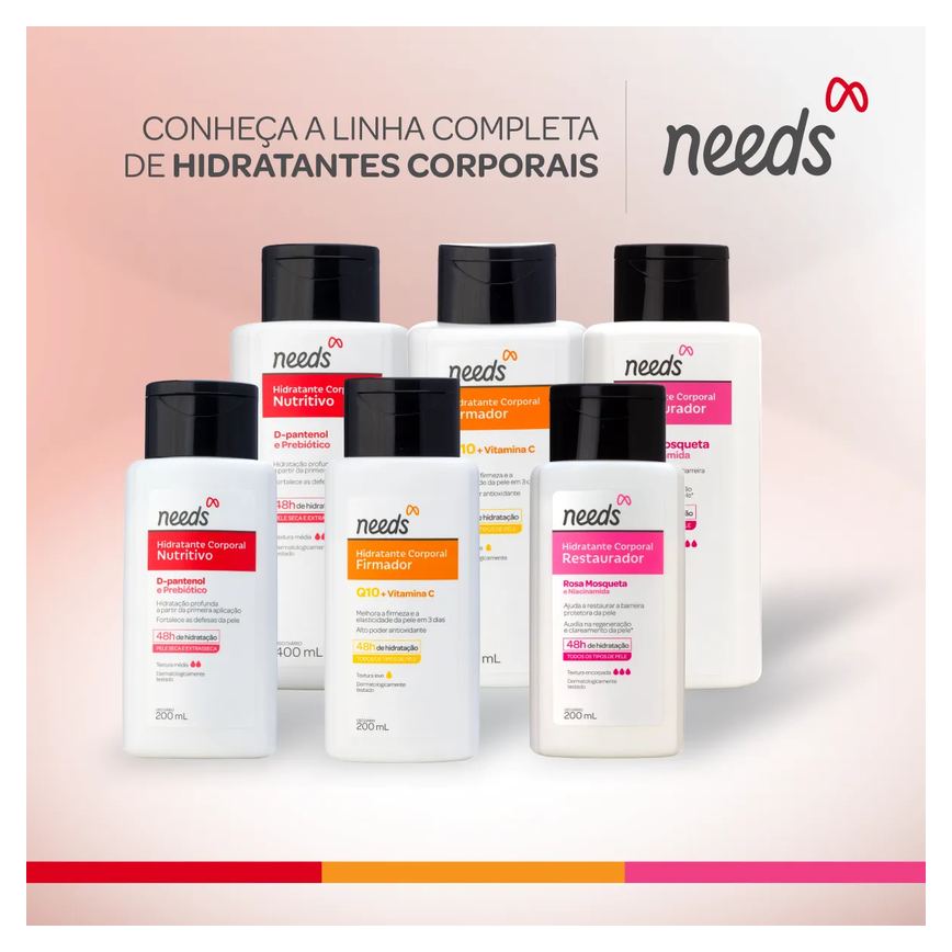 Hidratante Corporal Needs Nutritivo D-Pantenol e Prebiótico 400ml