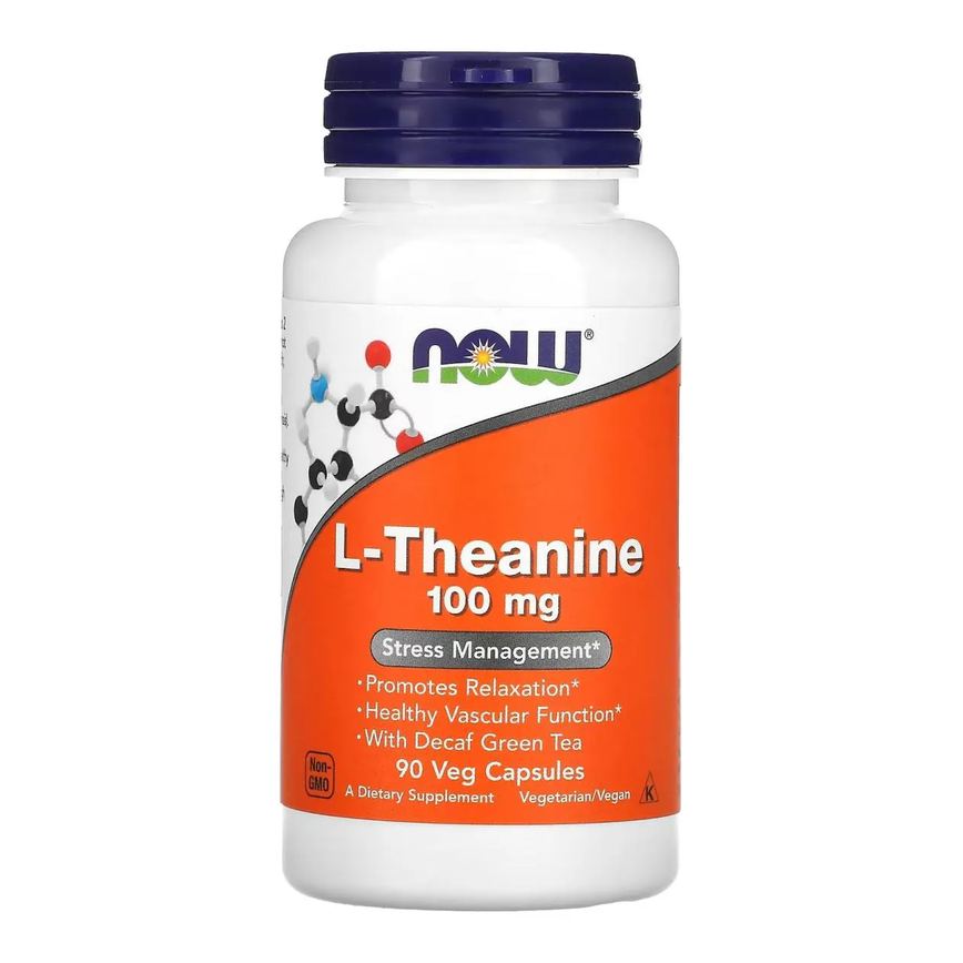 L-Theanine 100Mg Plus (90 Pastilhas) Now Foods