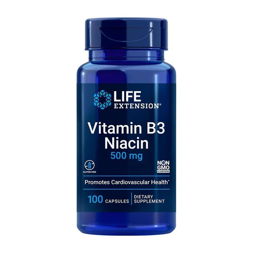 Niacina (Vitamina B3) 500Mg Life Extension 100 Caps Importado
