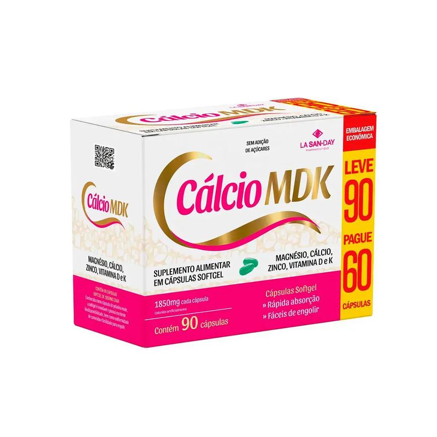 Suplemento Alimentar Calcio Mdk - 90 Caps - La San-Day