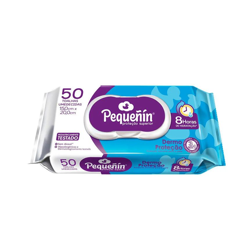 Toalha Umedecida Pequenin Dermoproteção 50 Unidades