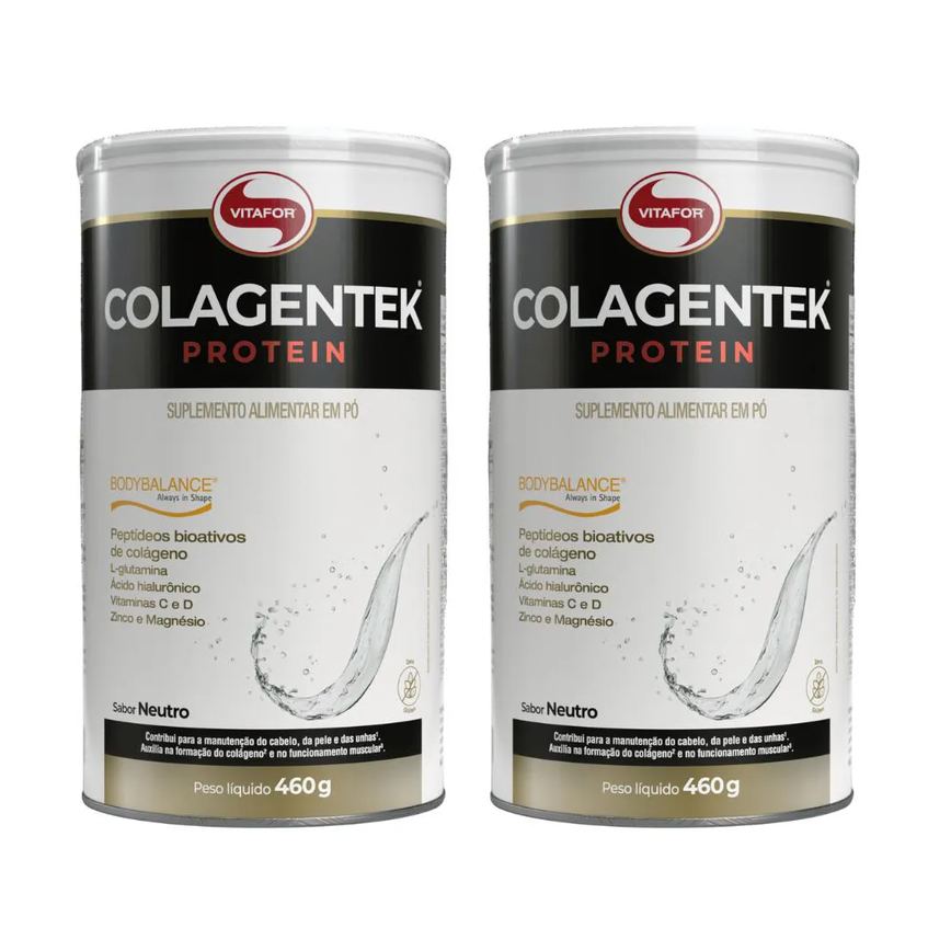 Kit 2x Colagentek Protein Bodybalance sem Sabor 460g Vitafor