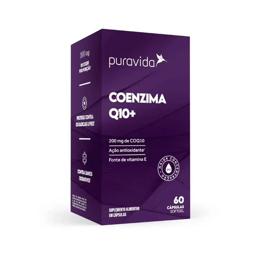 Coenzima Q10+ com Vitamina e 200Mg - 60 Caps - Puravida