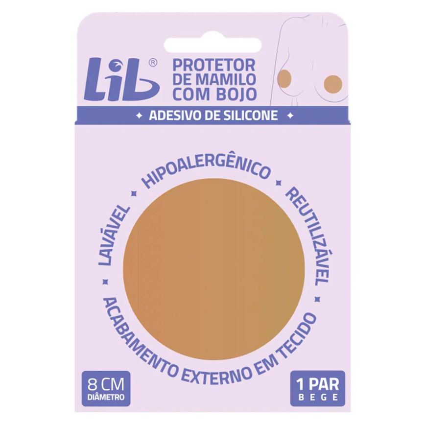 Mini Sutiã Lib Reutilizável Protetor de Mamilos Tamanho Único com 1 par
