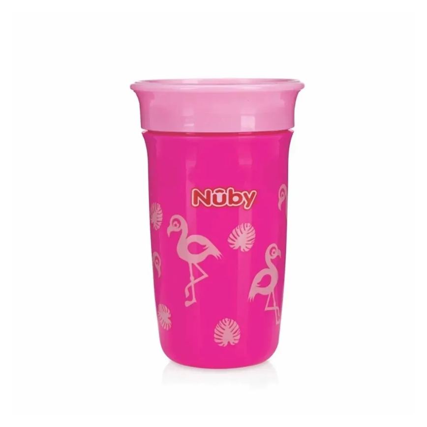 Copo 360º Decorado 300Ml +12M Rosa Nuby